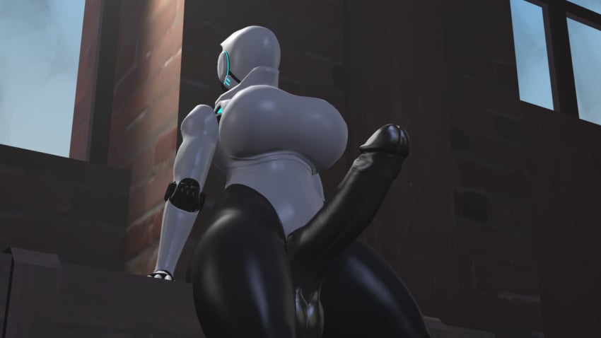 1futa 3d erection futa_only futanari haydee haydee_(game) huge_cock intersex penis plasticmayo robot solo source_filmmaker thick_thighs wide_hips