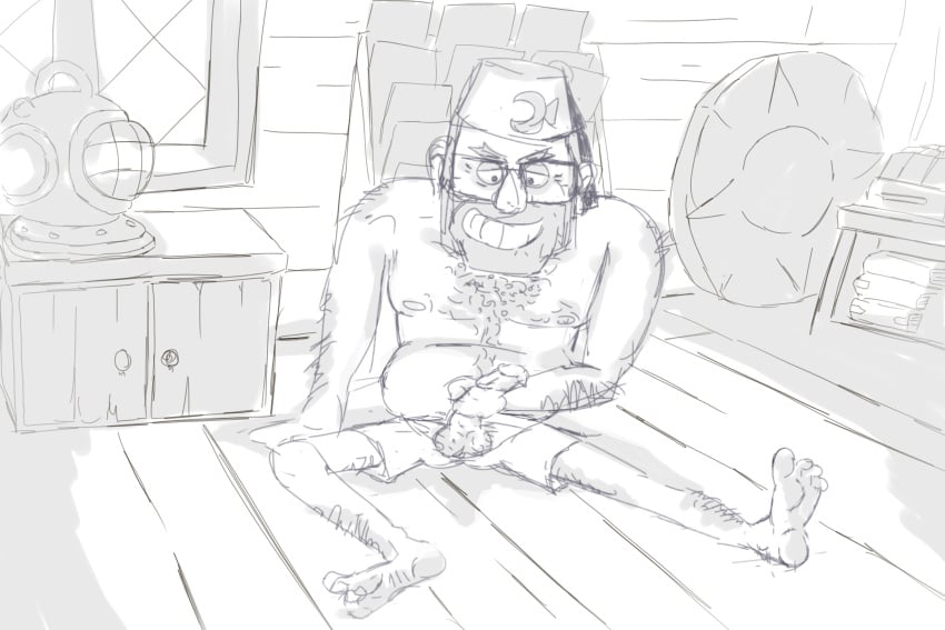 disney_xd elderly gooning gravity_falls grunkle_stan male male_only older_male solo_male stanley_pines