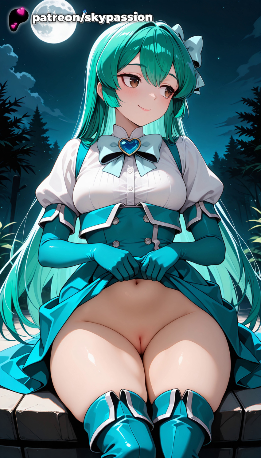Magia Azul (Mahou Shoujo Ni Akogarete) Rule 34 Image