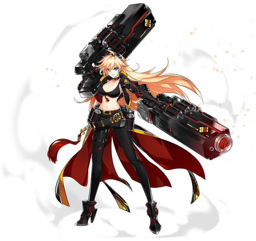 1girls blonde_hair blue_eyes dungeon_and_fighter dungeon_fighter_online elsword female female_gunner_(dungeon_and_fighter) female_only gun guns rose rose_(elsword) solo