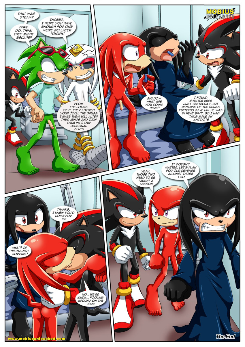 anthro bbmbbf clothing comic doctor_finitevus drugs duo echidna erection feet hedgehog hi_res kissing knuckles_the_echidna male male_only mammal mobius_unleashed monotreme oral palcomix penis scourge_the_hedgehog sex_toy shadow_the_hedgehog sonic_(series) spectre_the_echidna toy yaoi