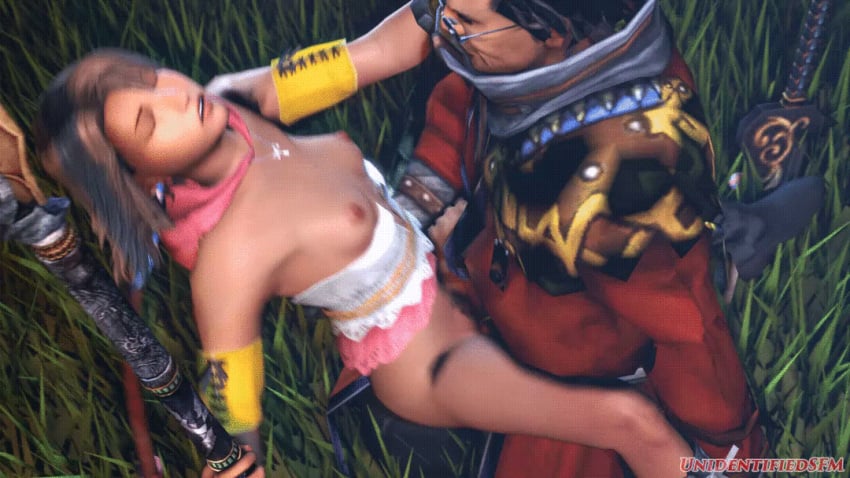 3d animated areola auron_(final_fantasy) bouncing_breasts breasts female final_fantasy final_fantasy_x final_fantasy_x-2 human looking_at_viewer male medium_breasts nipples sex source_filmmaker straight unidentifiedsfm video_games yuna