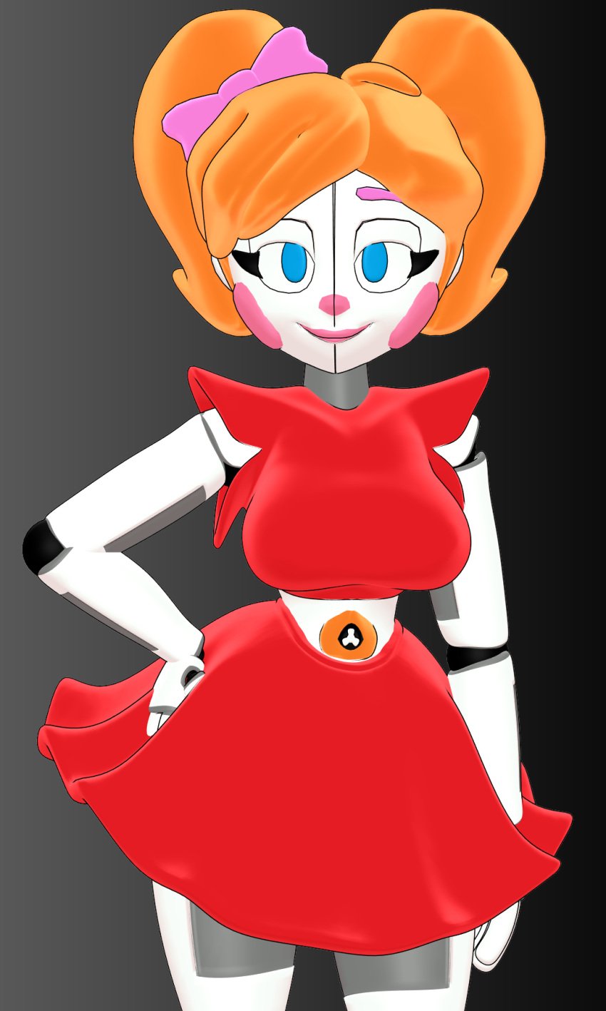 2024 3d animatronic animatronic_female baby_(fnafsl) blackterio circus_baby circus_baby_(fnaf) clothes dress female five_nights_at_freddy's five_nights_at_freddy's:_sister_location jailbait_knight kapp-99 mikumikudance solo twintails