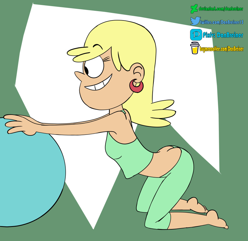 2d barefoot danbreiner female full_color leni_loud no_penetration solo solo_female the_loud_house