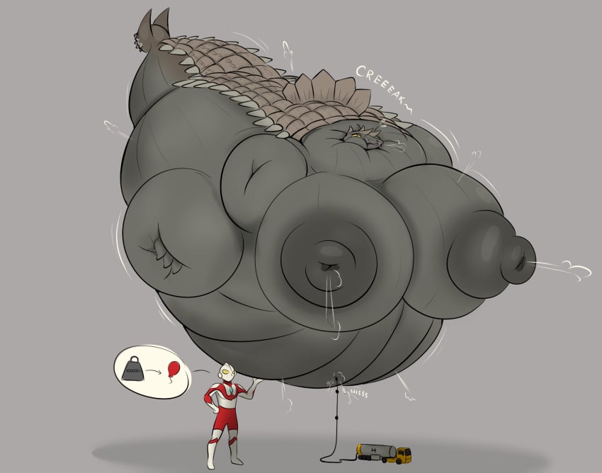 air_inflation air_tank anthro areola belly belly_expansion belly_inflation big_areola big_belly big_breasts big_nipples breast_expansion breasts digital_media_(artwork) dragonfron expansion female hi_res hose hose_inflation huge_areola huge_belly huge_breasts huge_nipples hyper hyper_areola hyper_belly hyper_breasts hyper_nipples implied_popping inflation inflation_fetish kaiju male male/female monster nipples nude puffy_areola puffy_nipples scales scalie simple_background superhero tail truck ultraman_(series)