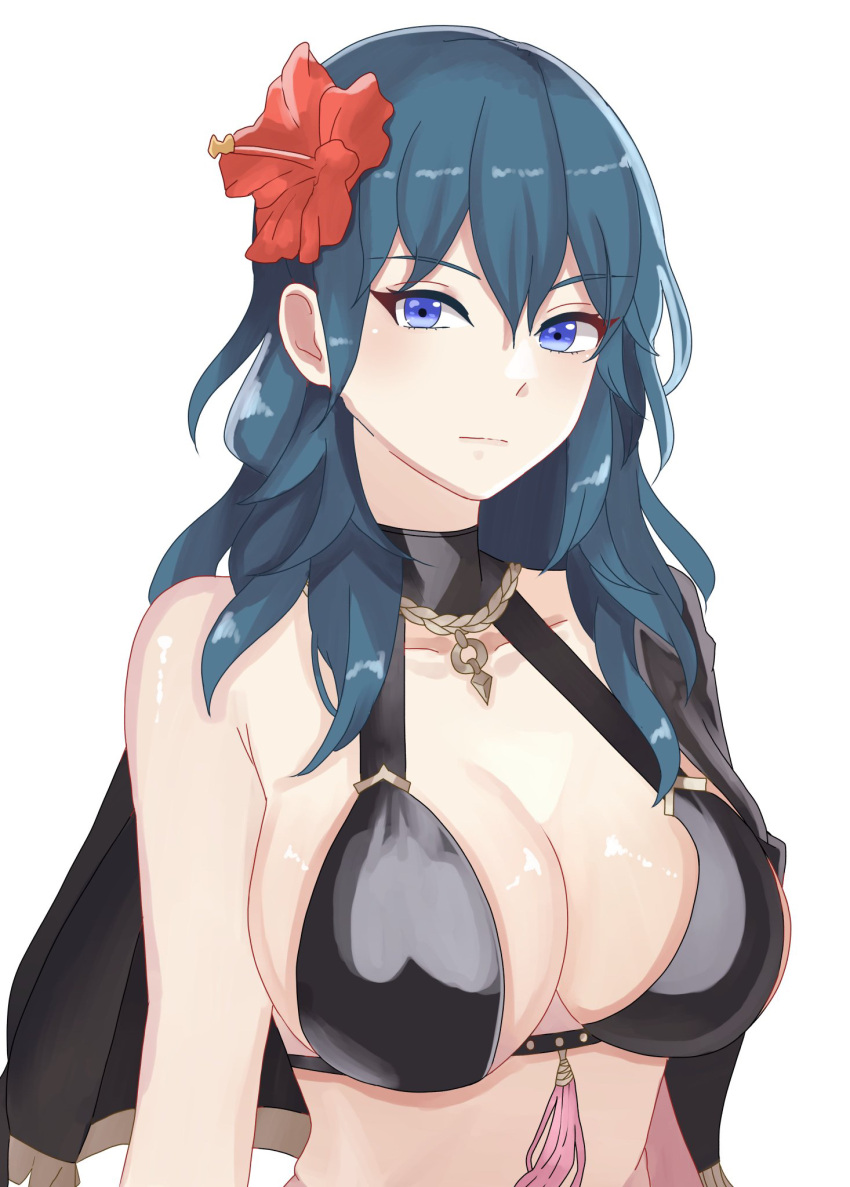 blue_eyes blue_hair breasts byleth_(fire_emblem) byleth_(fire_emblem)_(female) female female_only fire_emblem fire_emblem:_three_houses fire_emblem_heroes n_54 nintendo solo swimsuit