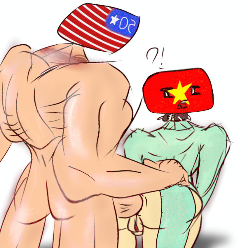 1boy 1girls ?! anal anal_sex boy chains clothed countryhumans flawsy neck necklace neckwear no_panties nude nude_male nude_male_clothed_female penis reverse_rape surprised surprised_face united_states_of_america united_states_of_america_(countryhumans) vietnam vietnam_(countryhumans) vietnamese