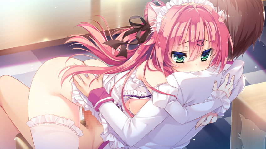 blush breasts female game_cg long_hair nae-nae nekohara_korone tagme wan_nyan_a_la_mode!