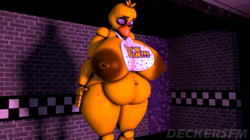 absorption absorption_vore belly breasts_expansion chica_(fnaf) death deckersfm digested digested_prey digestion expansion five_nights_at_freddy's huge_breasts vore vore_belly weight_gain