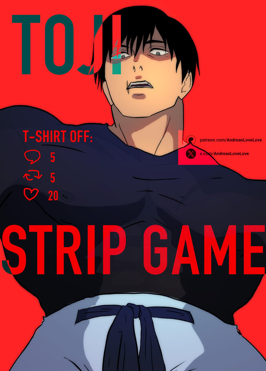 about_to_fuck about_to_strip andreas_loves_daddies andreaslovelove anime anime_style dominant dominant_male game gay gay_domination jujutsu_kaisen muscular muscular_male pissed_off pov sfw sfw_version straight strip_game stripper toji_fushiguro transparent_clothing