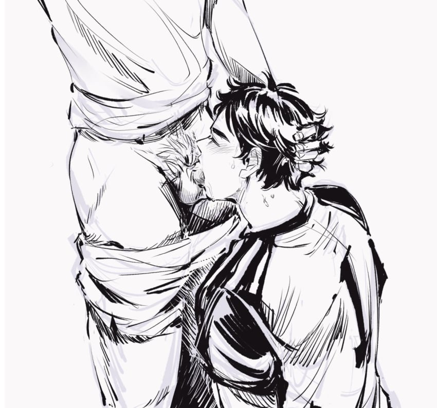 akaashi_keiji blowjob bokuto_koutarou gay haikyuu!! head_grab