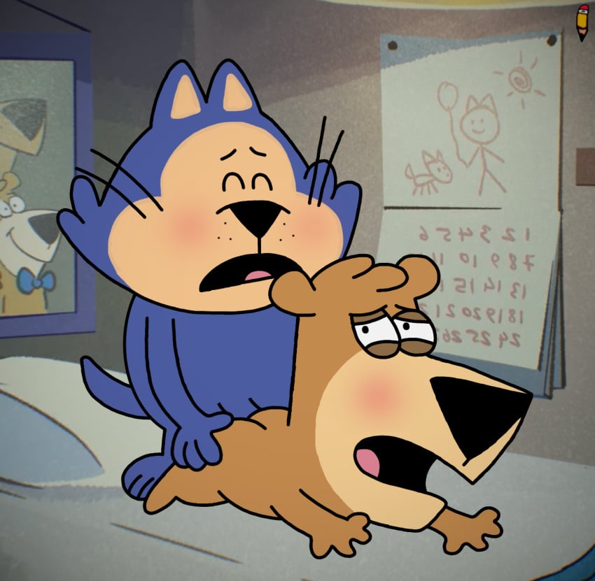 anal anal_sex anthro bear benny boo-boo_bear doggy_style domestic_cat duo felid feline felis from_behind_position hanna-barbera hi_res jellystone_(hbo_max) male male/male mammal penetration sex sherrymedia yogi_bear