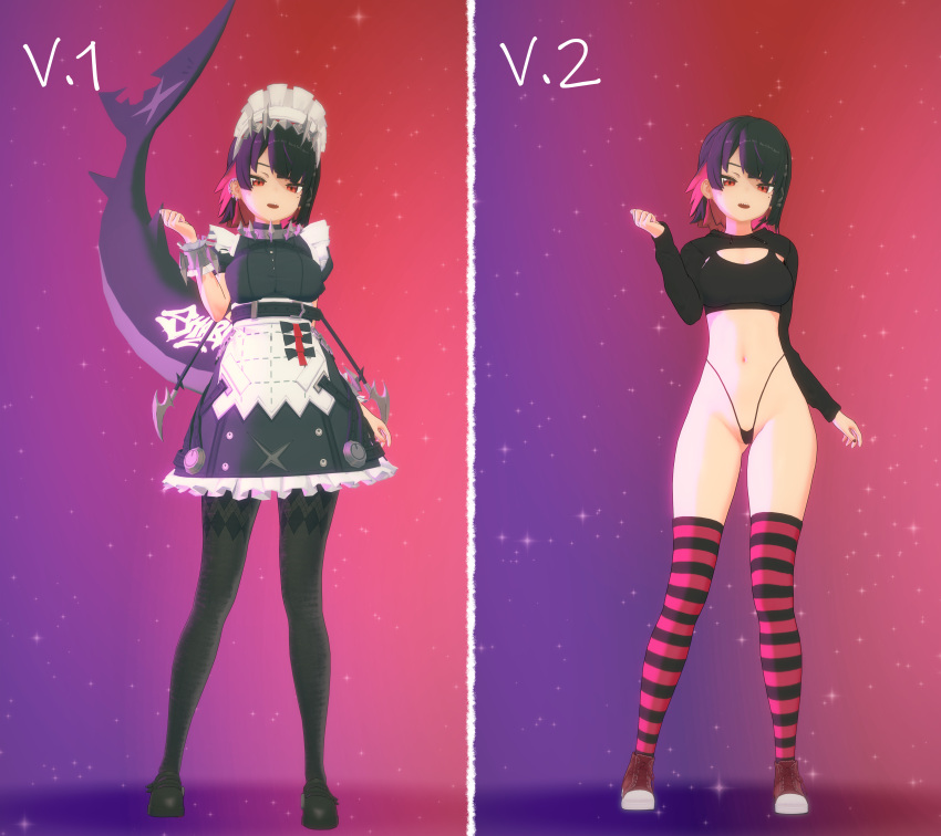 1girls black_hair ellen_joe female female_only giddora maid victoria_housekeeping zenless_zone_zero