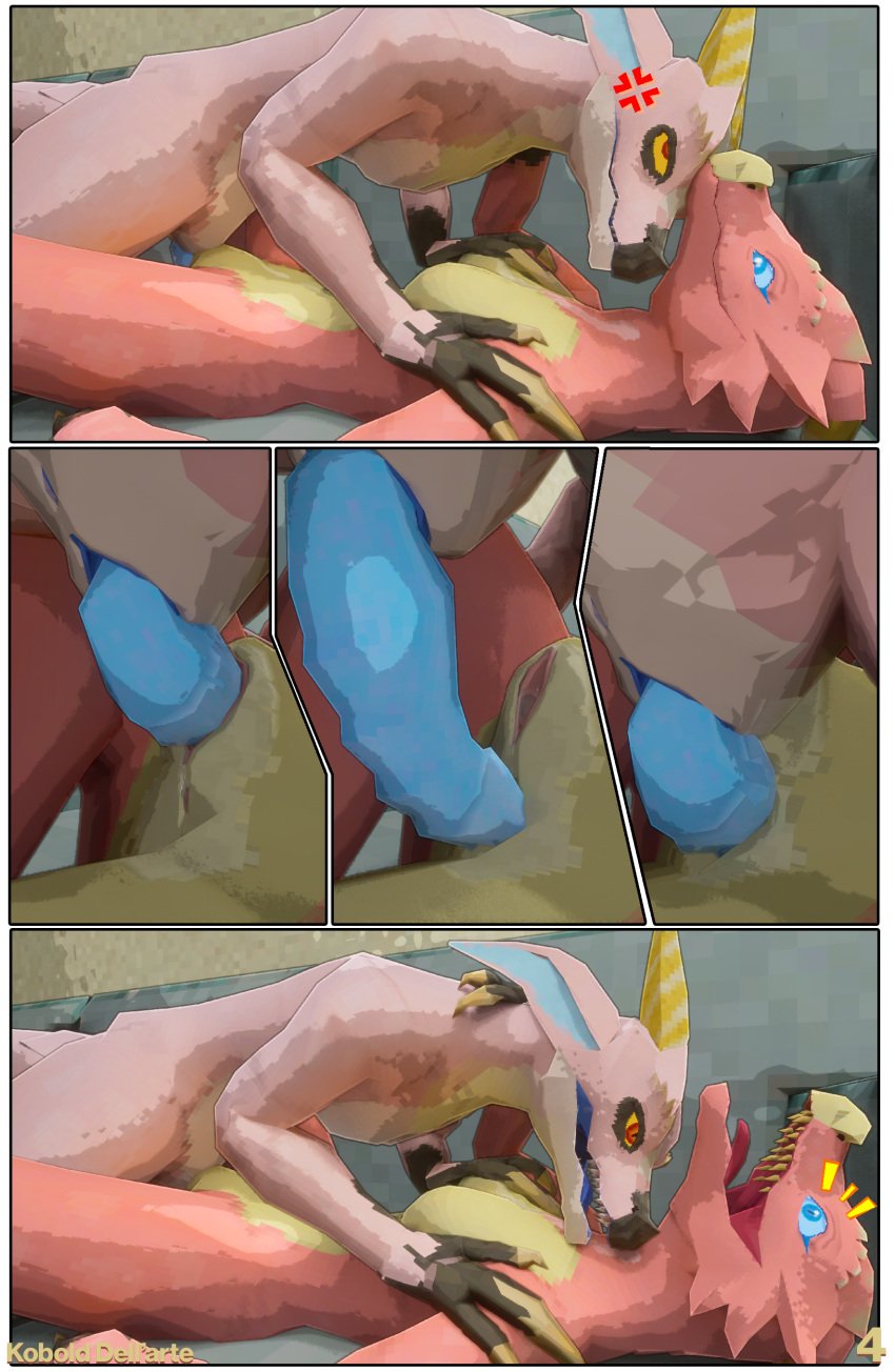 3d absurd_res anal anal_sex anthro anus bodily_fluids breast_grab breasts claws comic digital_media_(artwork) duo emoji erection female female_penetrated gasp gavit genital_fluids genitals hand_on_breast hi_res horn kobold kobold_dellarte low_poly male male/female male_penetrating male_penetrating_female nude open_mouth penetration penile penile_penetration penis penis_in_pussy pull_out pussy reptile scalie sex simple_background spread_legs spreading tail tik_tik tongue vaginal_penetration