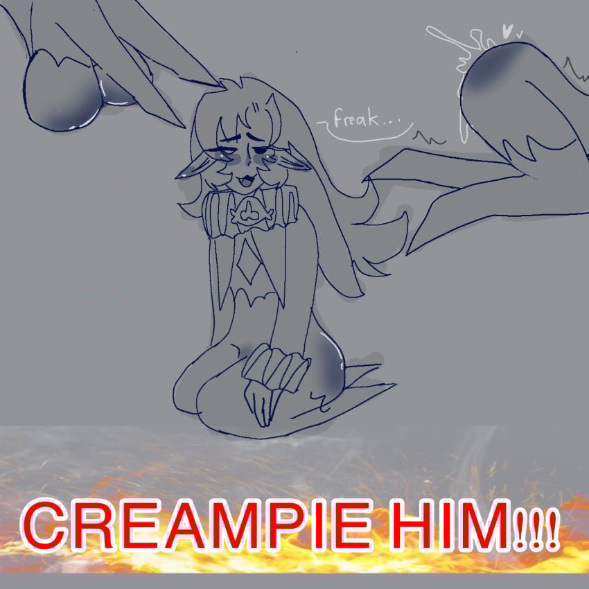 cookie_run_kingdom cum_in_pussy fire gay jester male naked naked_male ripped_clothing sex shadow_milk_cookie