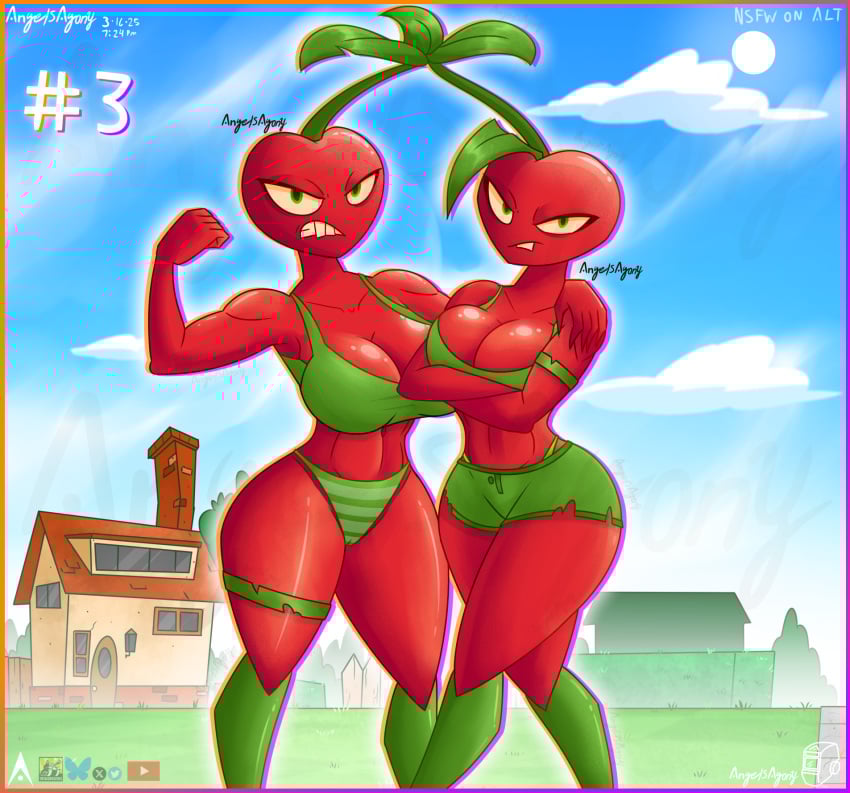 agonywelds angelsagony ass cherry_bomb_(pvz) plants_vs_zombies pvz thick_ass thick_thighs thighs twins wide_hips