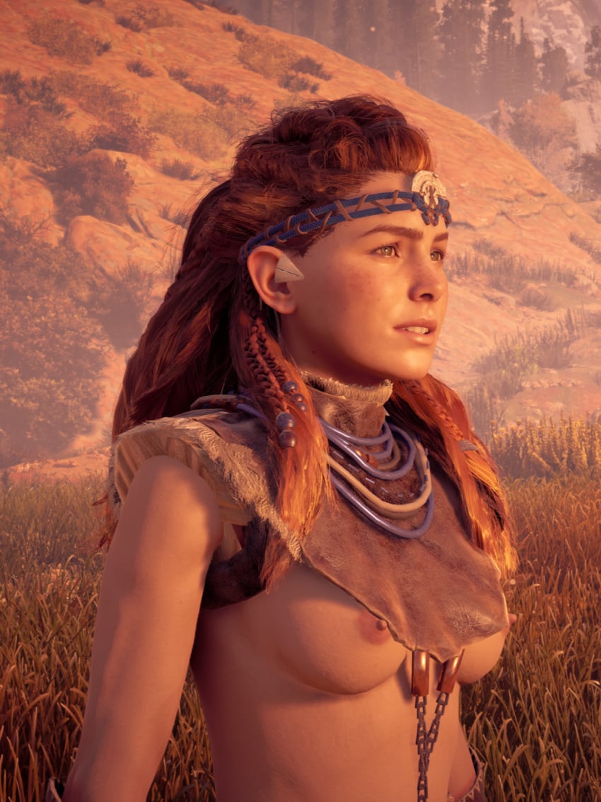 1girls 3d aloy faith103 female game_screenshot horizon_zero_dawn mod solo upper_body