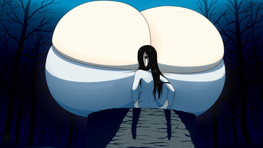 2025 black_hair breast_expansion ghost_girl huge_breasts massive_breasts tagme the_ring yamamura_sadako ydbunny