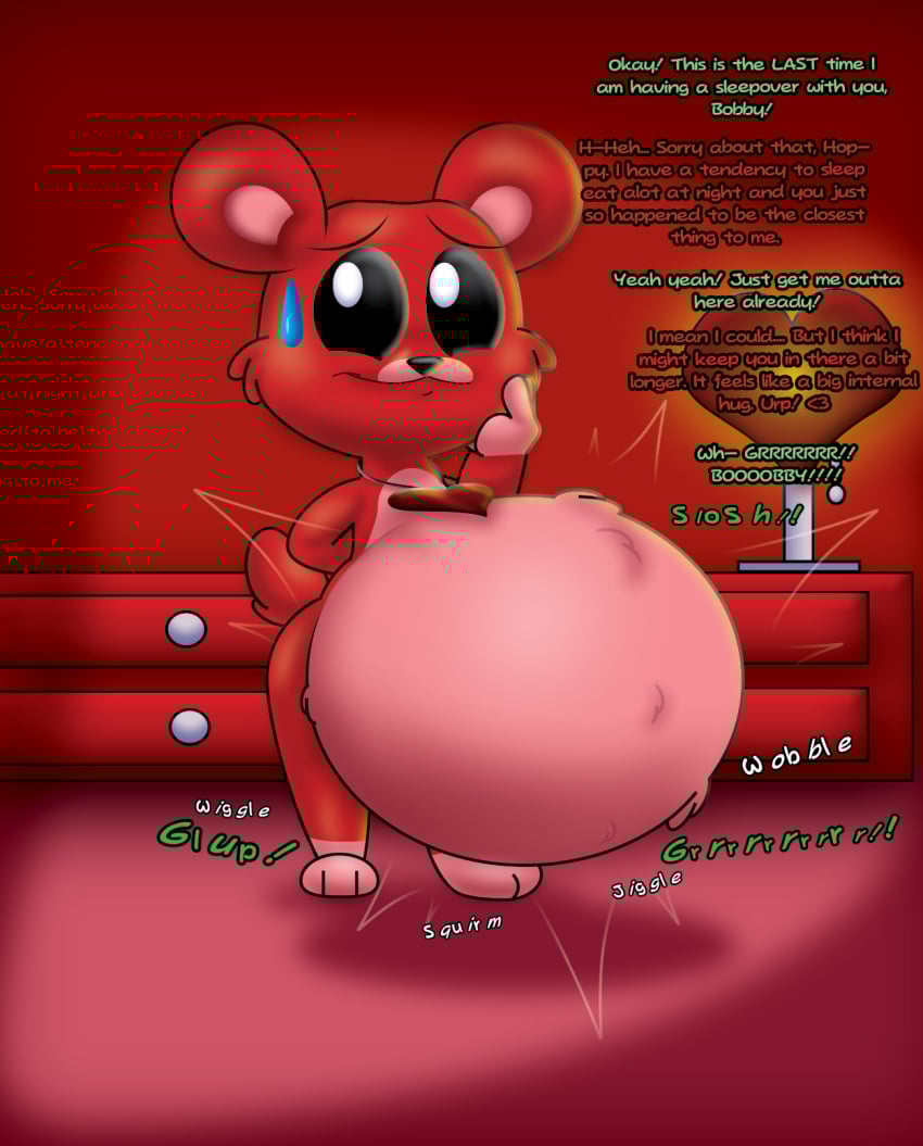 2girls anthro anthro_only bear big_belly bobby_bearhug bunny burp female furry furry_only hoppy_hopscotch hoppy_hopscotch_(poppy_playtime) mad mob_entertainment nervous poppy_playtime poppy_playtime_(chapter_3) rabbit red_fur same_size_vore slepping smiling_critters stomach_growling stomach_noises struggling struggling_prey swallow swallowed sweat sweating text vore vore_belly