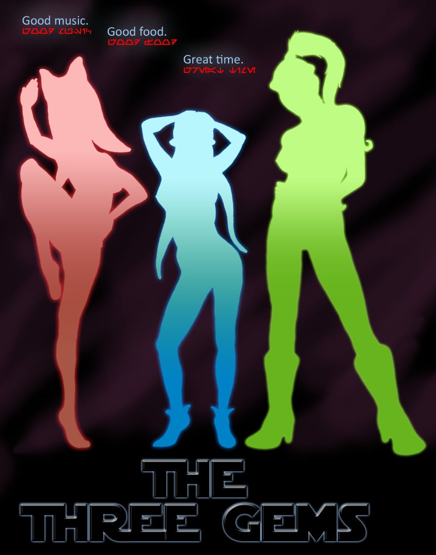 3girls falleen female female_only neon_lights star_wars the_three_gems_of_corellia togruta twi'lek