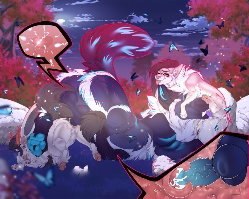 animal_genitalia arthropod asanagi_toshiro ball_fondling balls butterfly canid canine canis crevettpudel cunnilingus dire_wolf doggy_style dragon fangs female feral feral_on_feral fluffy fluffy_tail fondling forest from_behind_position fuzzy fuzzy_balls genitals grass group group_sex hi_res horn impregnation insects internal japanese_wolf knot knotted_penis knotting lepidopteran lifted male male/female mammal mane mirai_toshiro moon mythological_creature mythological_scalie mythology night oral pawpads paws penis plant prehistoric_species recently_extinct_species reverse_doggystyle rexxy_(pipinosgr) saggy_balls scalie sex sheath size_difference tail teeth threesome tree trio vaginal_penetration wings wolf