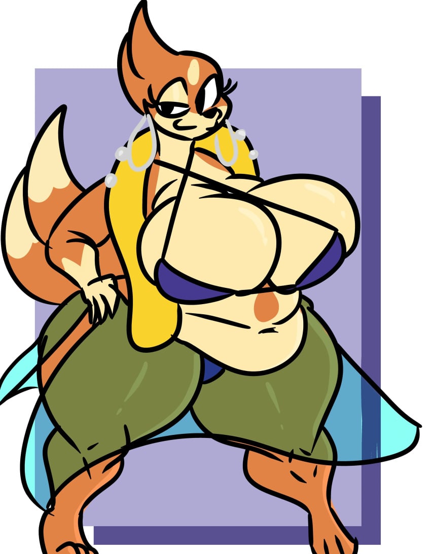 big_breasts bikini breasts cleavage female floatzel furry huge_breasts kingretrokirby pokemon pokemon_(species) tagme thick_thighs wide_hips