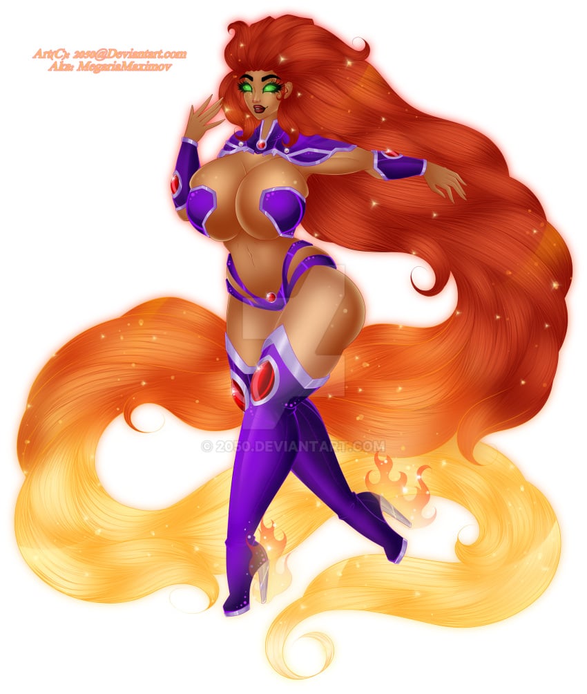 1female 1girl 1girls adult adult_female adult_woman ass big_ass big_breasts boobs boots breasts butt curvaceous curvaceous_body curvaceous_female curvaceous_figure curves curvy curvy_body curvy_female curvy_figure curvy_hips dc dc_comics deviantart green_eyes high_heel_boots high_heels hourglass_figure hourglass_figured_female koriand'r kory_anders lips megariamaximov milf mombod mommy older_female red_hair red_lips redhead redhead_female redheaded_female starfire starfire_(comics) starfire_(teen_titans) tamaranean teen_titans thigh_boots thigh_highs thighhigh_boots thighhighs thighs very_long_hair