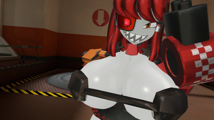3d cheeseboi huge_breasts mimi_sentry sharp_teeth