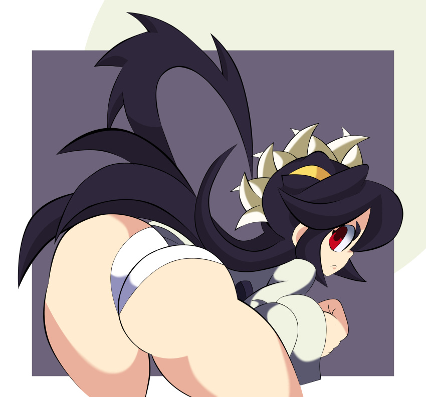 angry ass big_ass envidia fat_ass filia_(skullgirls) mad panties skullgirls thick_thighs