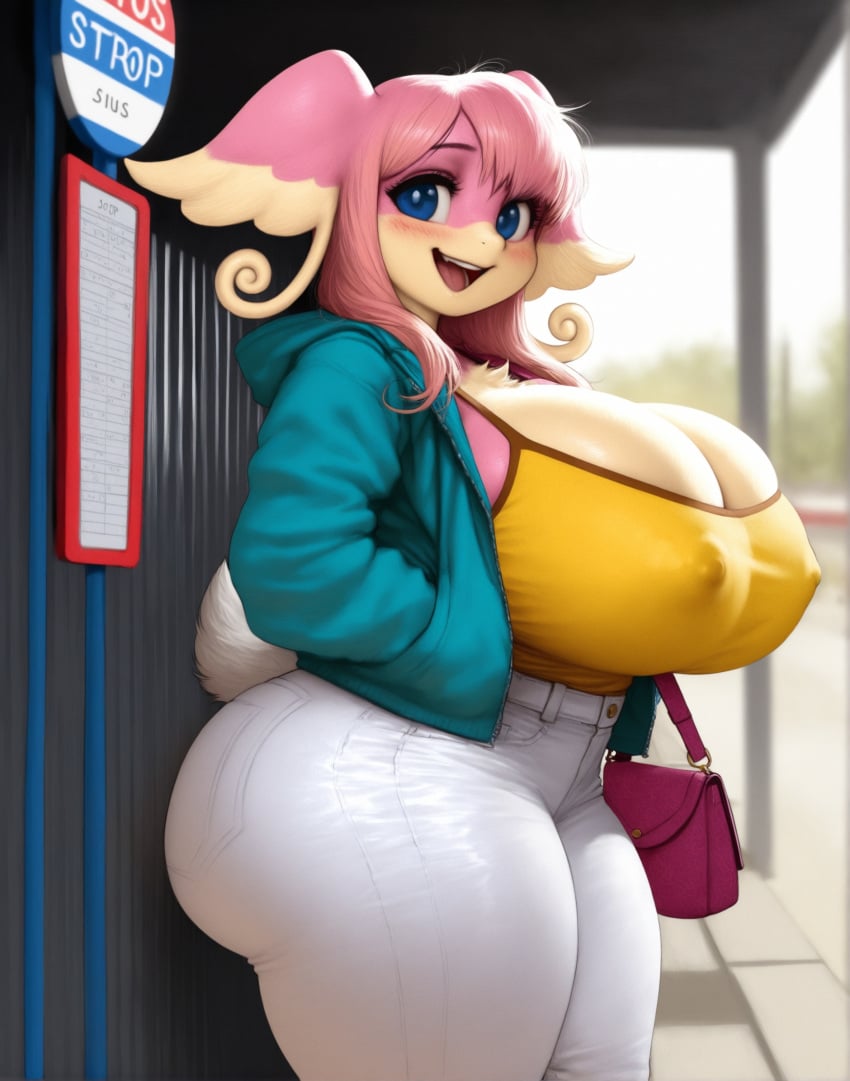 1girls ai_generated anthro ass big_breasts breasts breasts_bigger_than_head creamual dark-skinned_female dark_skin female female_focus female_only huge_breasts large_breasts pokemon pokemon_(species) solo_female tight_clothing tight_jeans