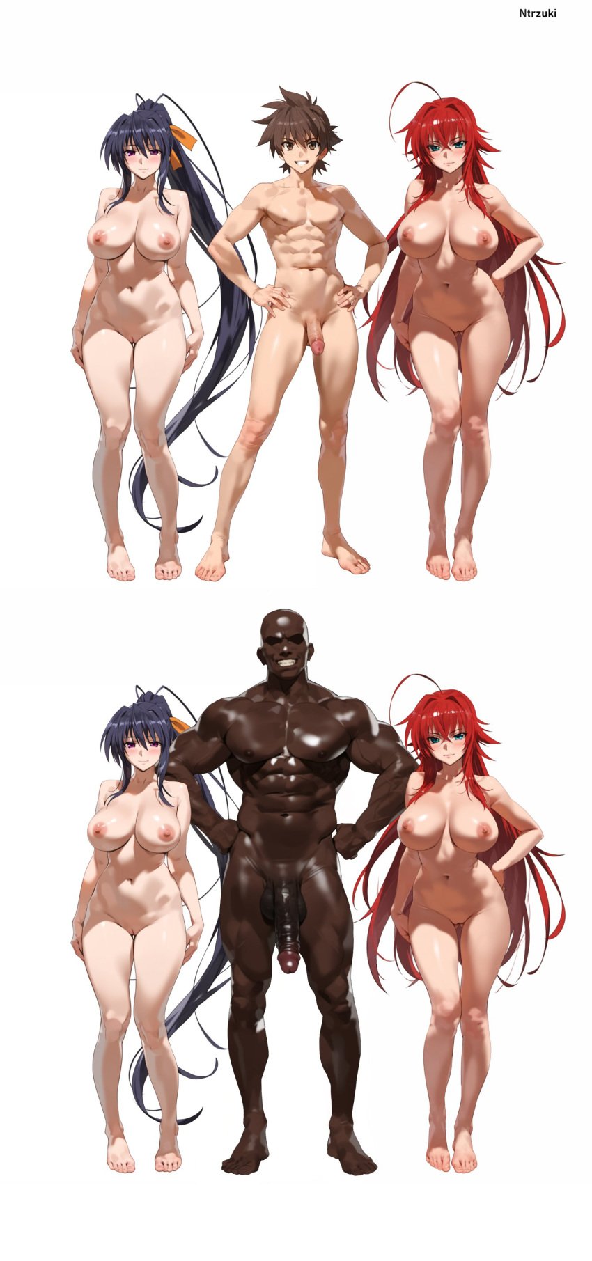 2boys 2d 2d_(artwork) 2d_artwork 2girls 2girls1boy abs absurdly_large_cock ai_generated akeno_himejima anime anime_style areolae barefoot big_ass big_balls big_boobs big_breasts big_cock big_dick big_penis big_testicles black_hair black_is_bigger blue_eyes breasts_out busty cameltoe cleavage cock_comparison comparing_penis completely_nude curvy curvy_female curvy_figure dark-skinned_male dark_skin exposed_breasts exposed_pussy female fit_female flaccid flaccid_penis gigantic_penis heart height_difference high_school_dxd huge_cock huge_penis interracial large_balls large_cock large_dick large_penis large_testicles larger_male light-skinned_female light-skinned_male light_skin male male/female manly masculine masculine_male mature_body mature_female mature_woman micropenis multiple_boys multiple_penises muscular muscular_male netorare ntr ntrzuki nude nude_female nude_male pale-skinned_female pale-skinned_male penis_comparison penis_size_difference posing purple_eyes red_hair rias_gremory shaved_pussy significant_penis_size_difference size_difference small_balls small_penis small_penis_humiliation sph stereotype threesome voluptuous voluptuous_female white_background