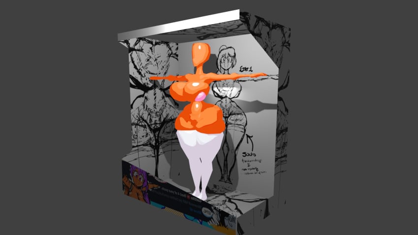 3d 3d_model action_figure ass bald big_ass big_breasts big_thighs breasts figure huge_breasts low_poly stockings tan_body thick_thighs thighs unfinished wip zommbay