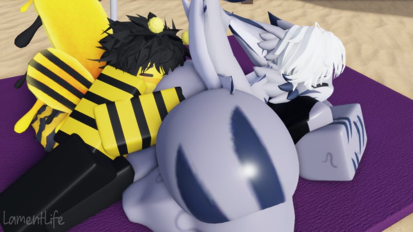 1boys 3d artist_name ass big_ass face_in_ass femboy gay lamentlife lamentlife_(oc) lying lying_on_back male male_only roblox robloxian sitting sitting_on_person source_request tagme watermark