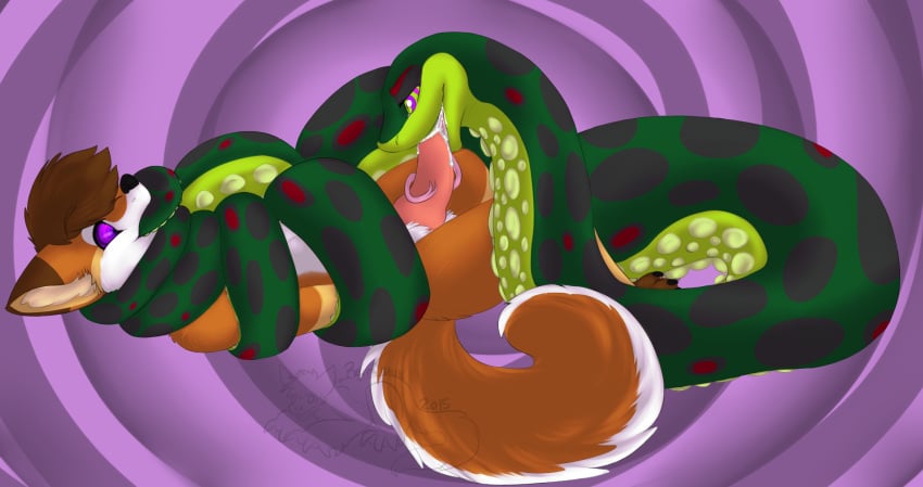 anthro brown_hair constricting cum cum_in_mouth cum_on_penis cumdrip desktop_size erection fellatio furry furry_only hair hypnotic_eyes kaa_eyes mind_control oral oral_sex penis purple_eyes ring_eyes short_hair simple_background snake snake_control source_request tongue