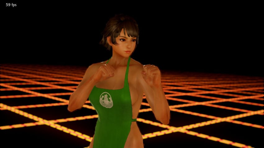 3d bandai_namco barista big_breasts cute dark-skinned_female employee employee_uniform female_only filipino_female josie_rizal mod naked_apron naked_female namco starbucks tekken tekken_7 thick_thighs