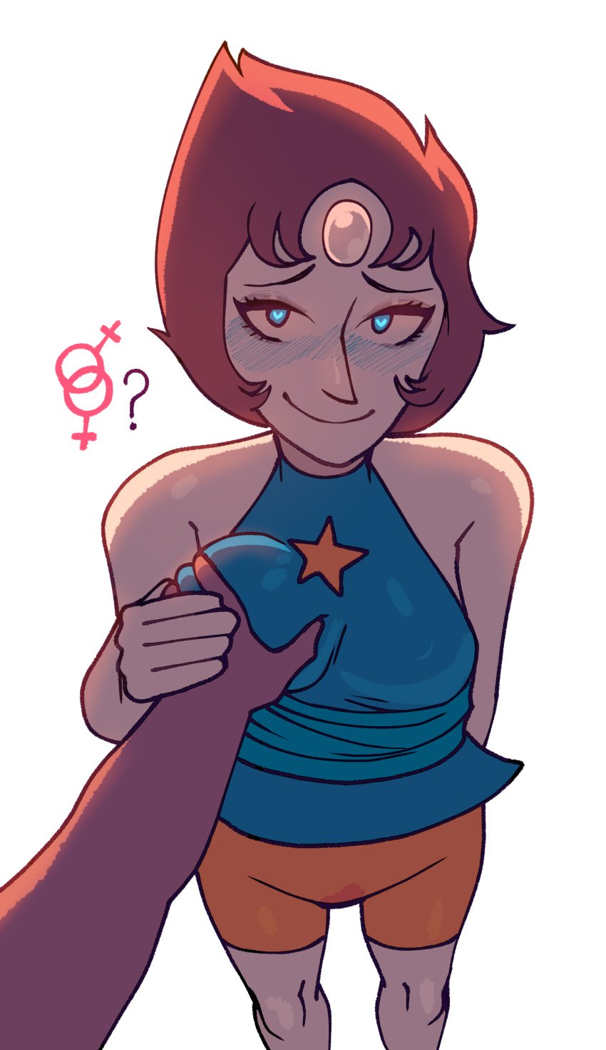 breasts erect_nipples female gender_symbol groping groping_breast groping_breasts heart heart-shaped_pupils heart_eyes holding_breast jontainaka mystery_girl_(steven_universe) pearl_(steven_universe) pov pov_eye_contact seductive smiling smiling_at_partner smiling_at_viewer steven_universe wet wet_pussy yuri