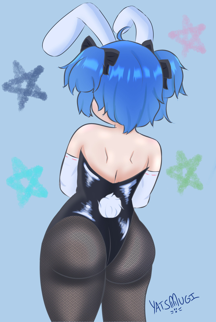 bunny_costume bunny_ears bunnygirl bunnygirl_outfit bunnysuit femboy midriff yatsmochi yatsmugi_(yatsmochi)