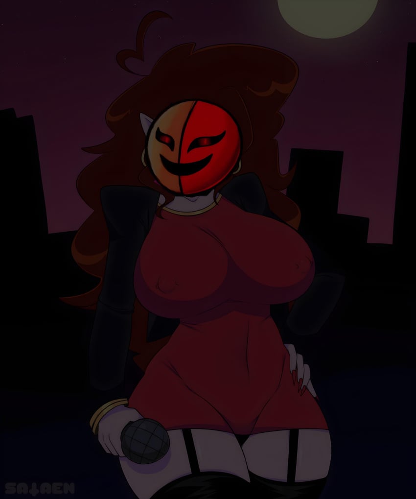 1female 2024 2d 2d_(artwork) 2d_artwork big_ass big_breasts big_butt brainwashed brown_hair clothed_female corrupted corruption creepy_smile dark_lighting drone edit edited edited_art edited_image evil_eyes evil_grin evil_smile female female_focus female_only fnf friday_night_funkin grabbing_object hi_res huge_ass huge_breasts huge_butt huge_thighs hypnosis long_hair looking_at_viewer mario_(series) mask masked masked_female microphone mind_control mindless mommy_mearest nintendo nipples_visible_through_clothing phanto red_mask sataenart slave slavegirl standing white_mask wide_ass wide_breasts wide_butt wide_hips wide_thighs