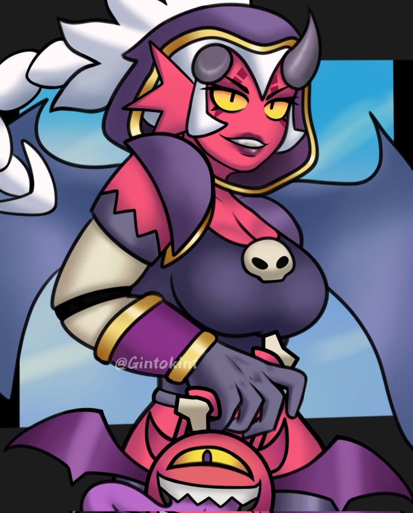 brawl_stars demon demon_girl demon_willow_(brawl_stars) demon_wings demon_woman gintokint sfw skeleton skull willow_(brawl_stars)