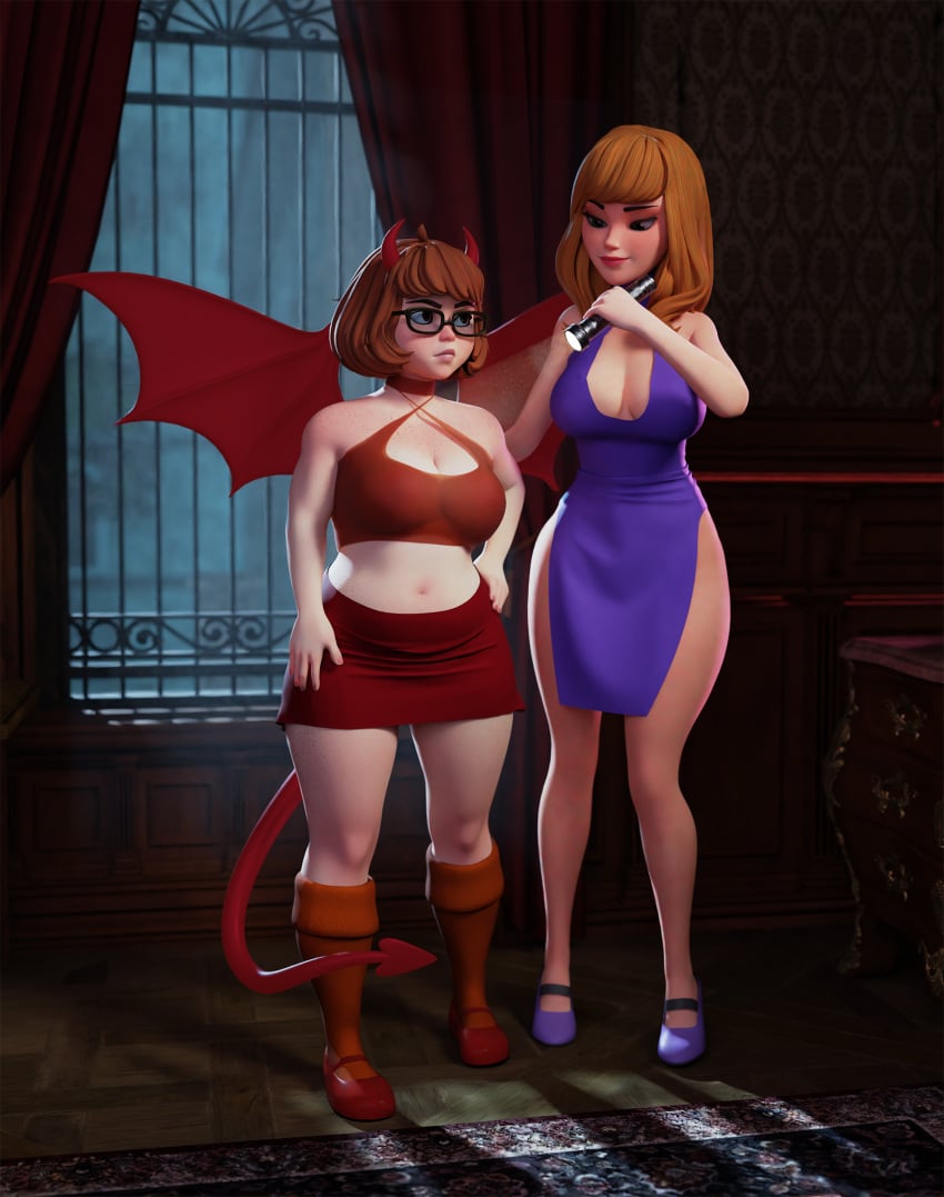 daphne_blake halloween otomechidori scooby-doo velma_dinkley