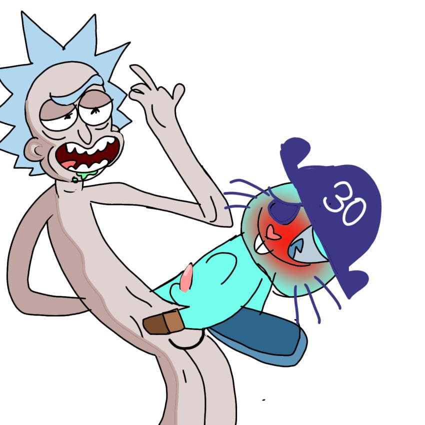 anal crossover gay gay_sex happy_tree_friends meme non-human rick_and_morty rick_sanchez russell_(htf) toony xd