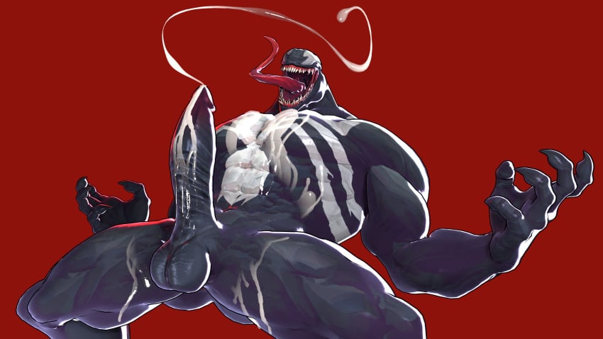 16:9 2025 3d_(artwork) 4k abs absurd_res alien alien_humanoid anus ass balls barazoku barely_visible_anus bent_legs biceps big_balls big_muscles big_penis bodily_fluids cel_shading claws cum cum_on_chest cum_on_leg cum_on_penis cum_on_self cumshot deltoids digital_media_(artwork) ejaculation erection genital_fluids genitals glans hands-free hi_res hoogasu huge_balls huge_cock huge_muscles humanoid humanoid_genitalia humanoid_penis long_penis long_tongue male markings marvel muscular muscular_humanoid muscular_male navel not_furry nude obliques open_mouth open_smile orgasm pecs penis quads red_background serratus shaded sharp_teeth simple_background smile solo standing symbiote teeth thick_arms thick_penis thick_thighs tongue tongue_out vein venom_(marvel) widescreen