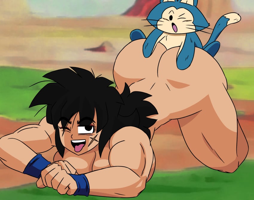 dragon_ball dragon_ball_z feline feral_on_human furry genderswap_(mtf) larger_female muscular_female puar rule_63 small_dom_big_sub smaller_male yamcha