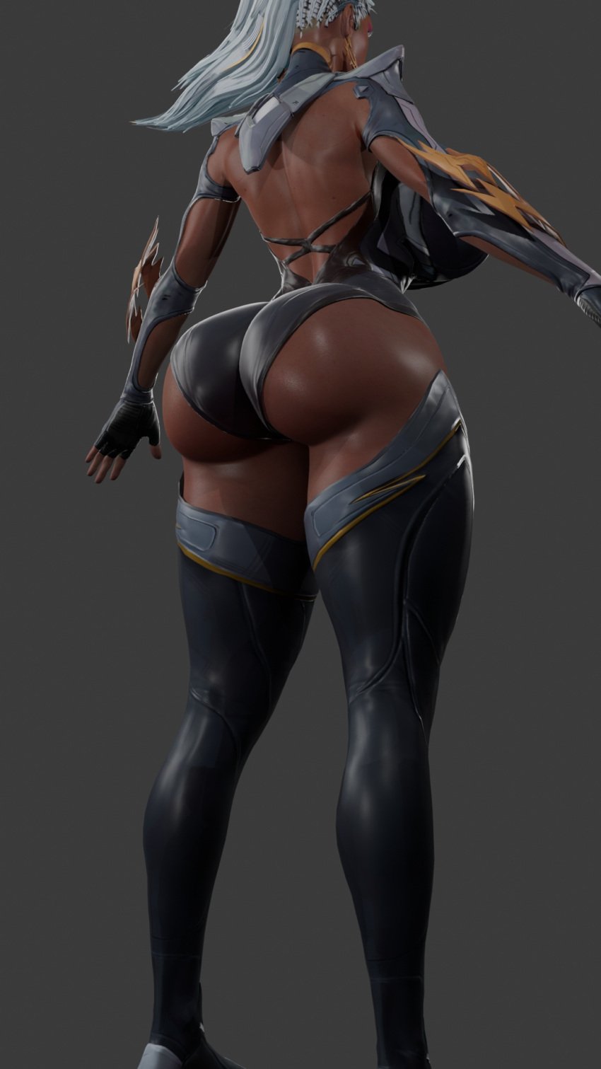 3d african_female asserting_dominance blender blender_(software) dark-skinned_female female marvel marvel_rivals model ororo_munroe sfmdh storm_(marvel_rivals) storm_(x-men) t-pose