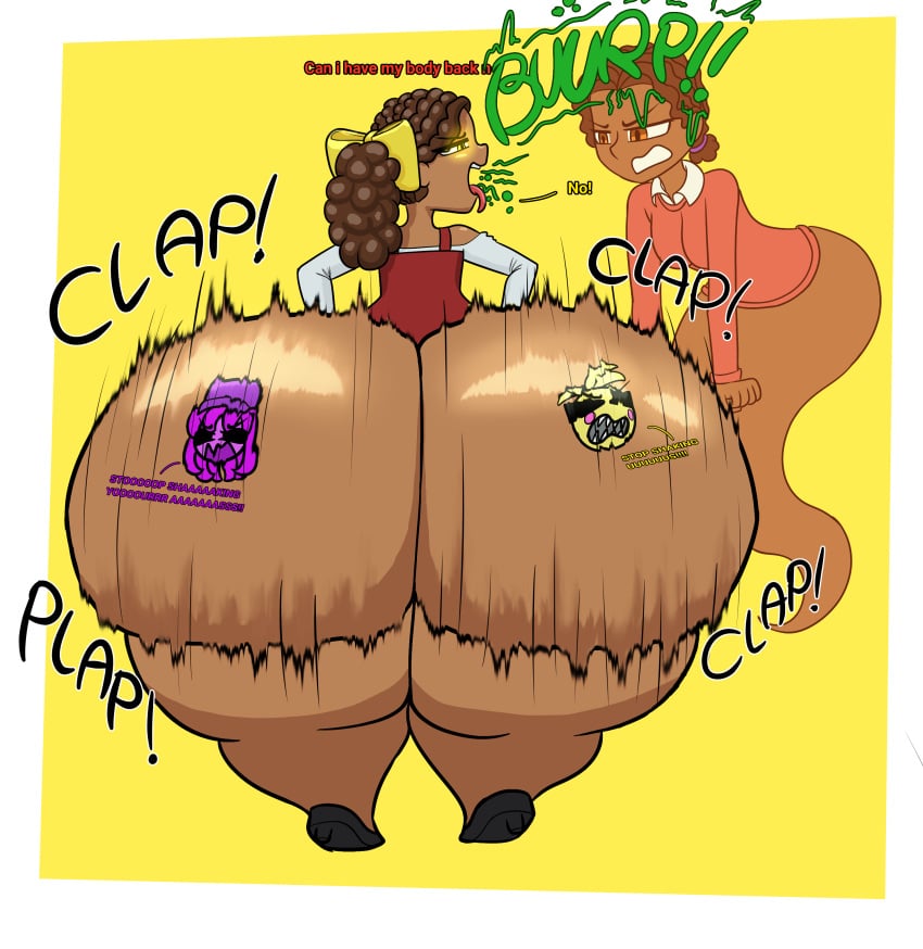 4girls ass ass_bigger_than_head ass_bigger_than_torso big_ass bubble_butt burp cassidy_(fnaf) cassie_(fnaf) five_nights_at_freddy's five_nights_at_freddy's:_security_breach five_nights_at_freddy's_2 ghost huge_ass possession reirend round_ass shaking_butt toy_chica_(fnaf) vore wendy_afton william_afton