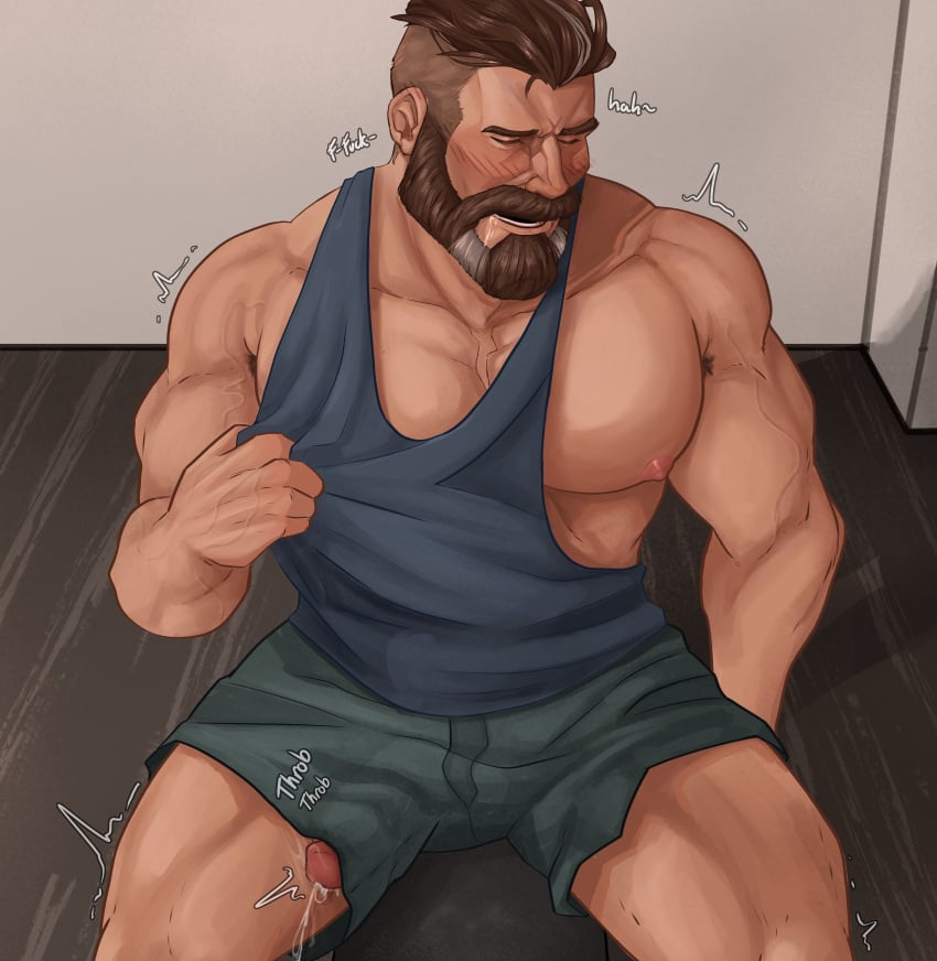 3intlar 69innord abs bara biceps brimstone_(valorant) bulge daddy dilf male male_nipples male_only manly mature_male moustache muscular_male nipples pecs penis riot_games valorant