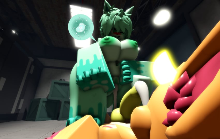 3d after_sex anthro balls breasts cock consensual cum cum_in_pussy cum_inside cum_leaking fashui_(kaiju_paradise) feizao_(kaiju_paradise) female furry impregnation kaiju_paradise looking_at_partner male male/female ravenuwu roblox roblox_game self_upload tagme