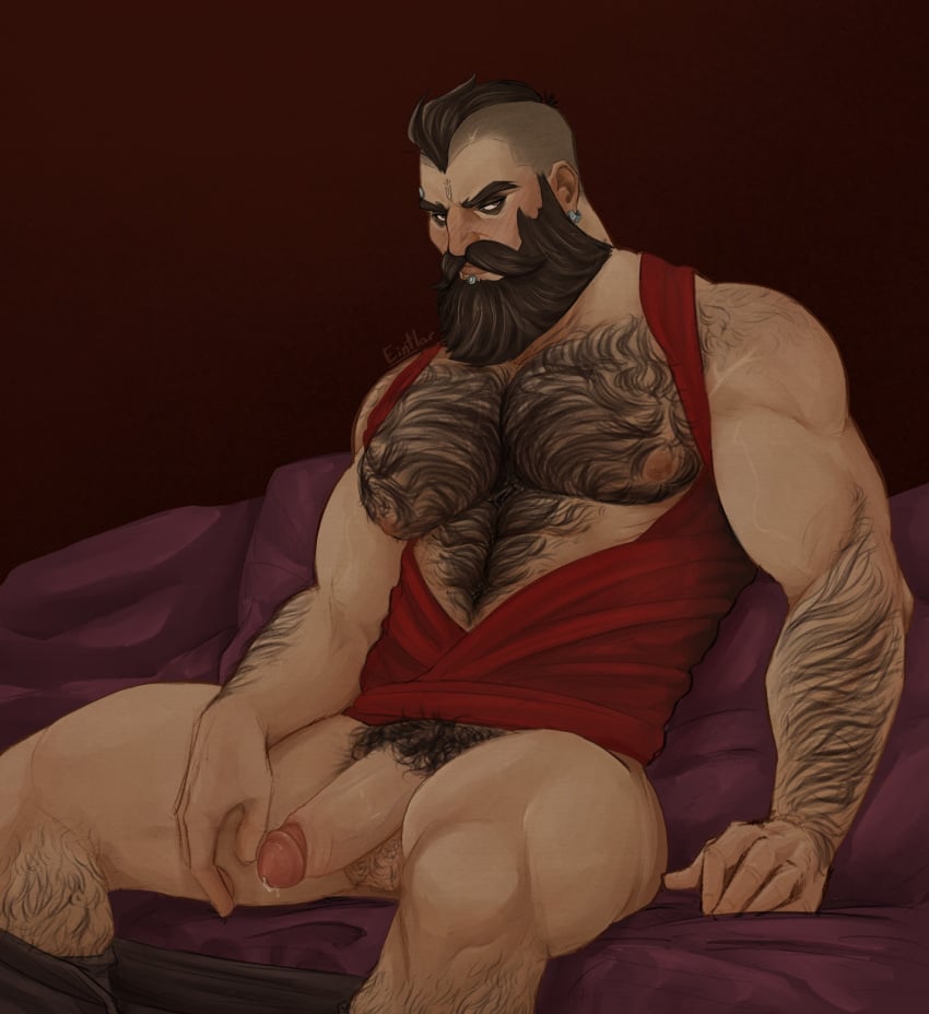 3intlar 69innord abs arcane balls bara biceps big_balls big_penis erection league_of_legends male male_nipples male_only manly muscular_male nipples nude pecs penis rictus_(arcane)