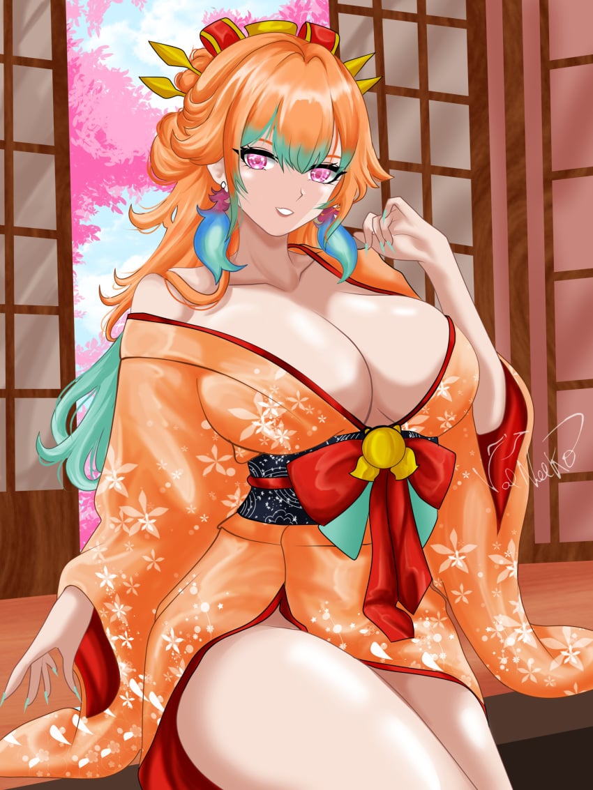 1girls 2d ass bed bedroom big_ass big_breasts big_butt boobs_bigger_than_head breasts breasts_bigger_than_head earrings female ginger ginger_hair hololive hololive_english hololive_myth lingerie lingerie_only orange_hair purple_eyes smile smile_at_viewer smiling smiling_at_viewer tagme takanashi_kiara thick_ass thick_thighs thighhighs thighs thighs_bigger_than_head valneeko virtual_youtuber voluptuous voluptuous_female