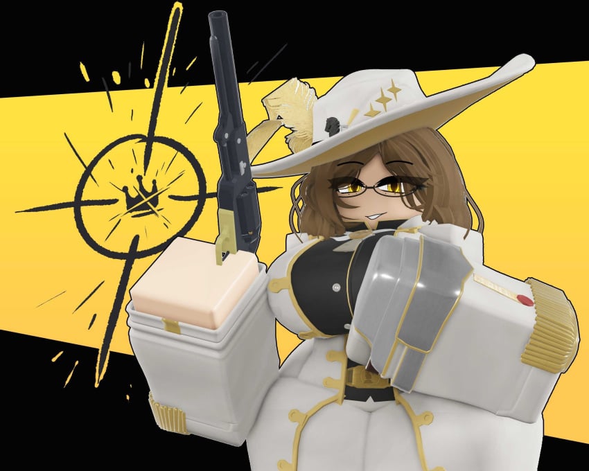 1girls 3d breasts caffinatedbuns clothing golden_empire_(grave/digger) grave/digger officer_(grave/digger) roblox roblox_game robloxian source_request tagme thighs